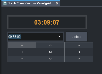 Setting target time in break counter